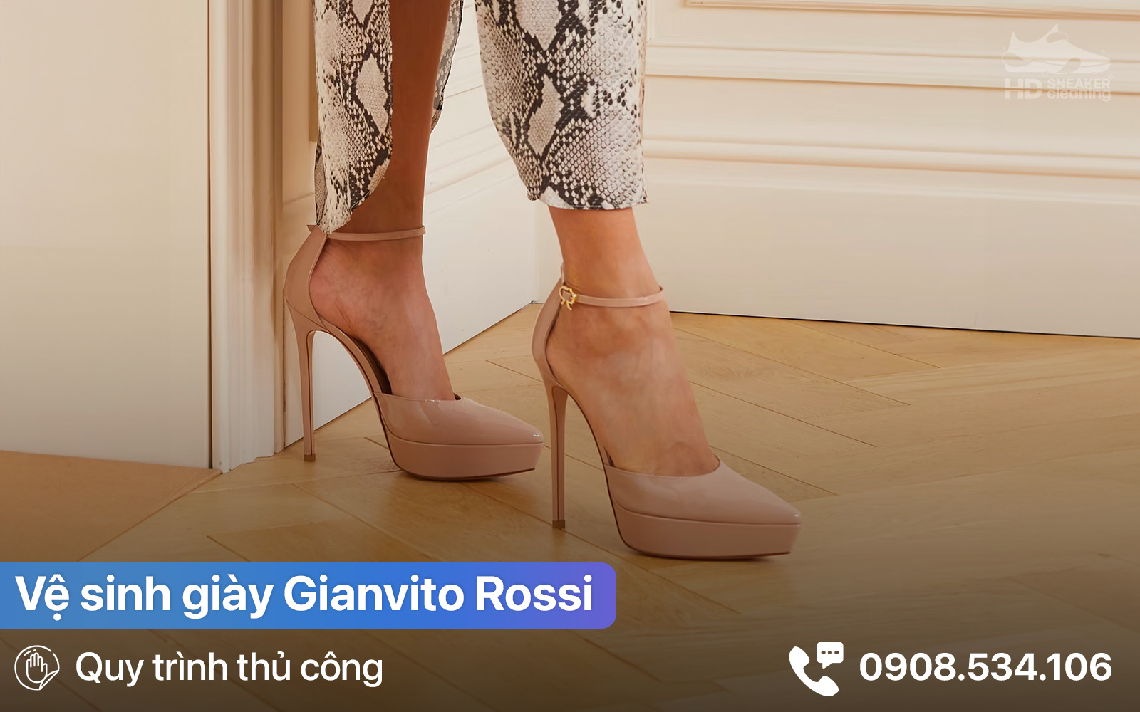 vệ sinh - giặt giày Gianvito rossi