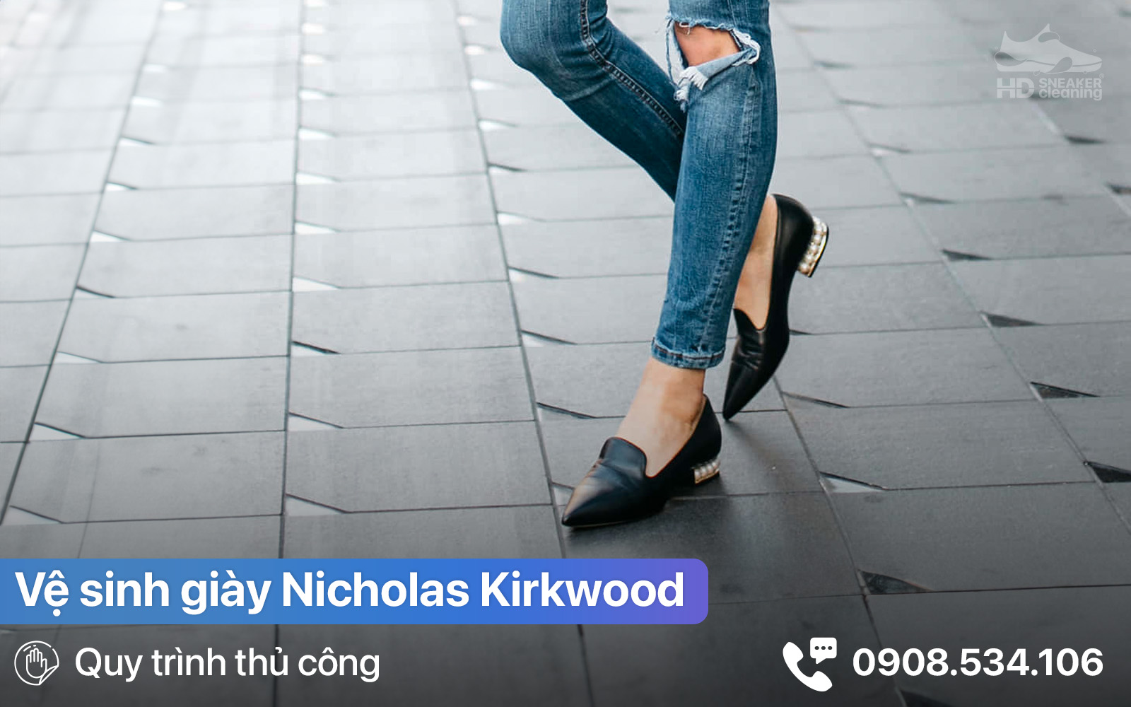 vệ sinh - giặt giày Nicholas Kirkwood