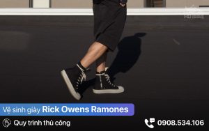 Vệ sinh giày Rick Owens Ramones