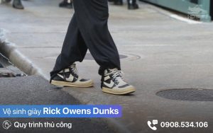Vệ sinh giày Rick Owens Dunks