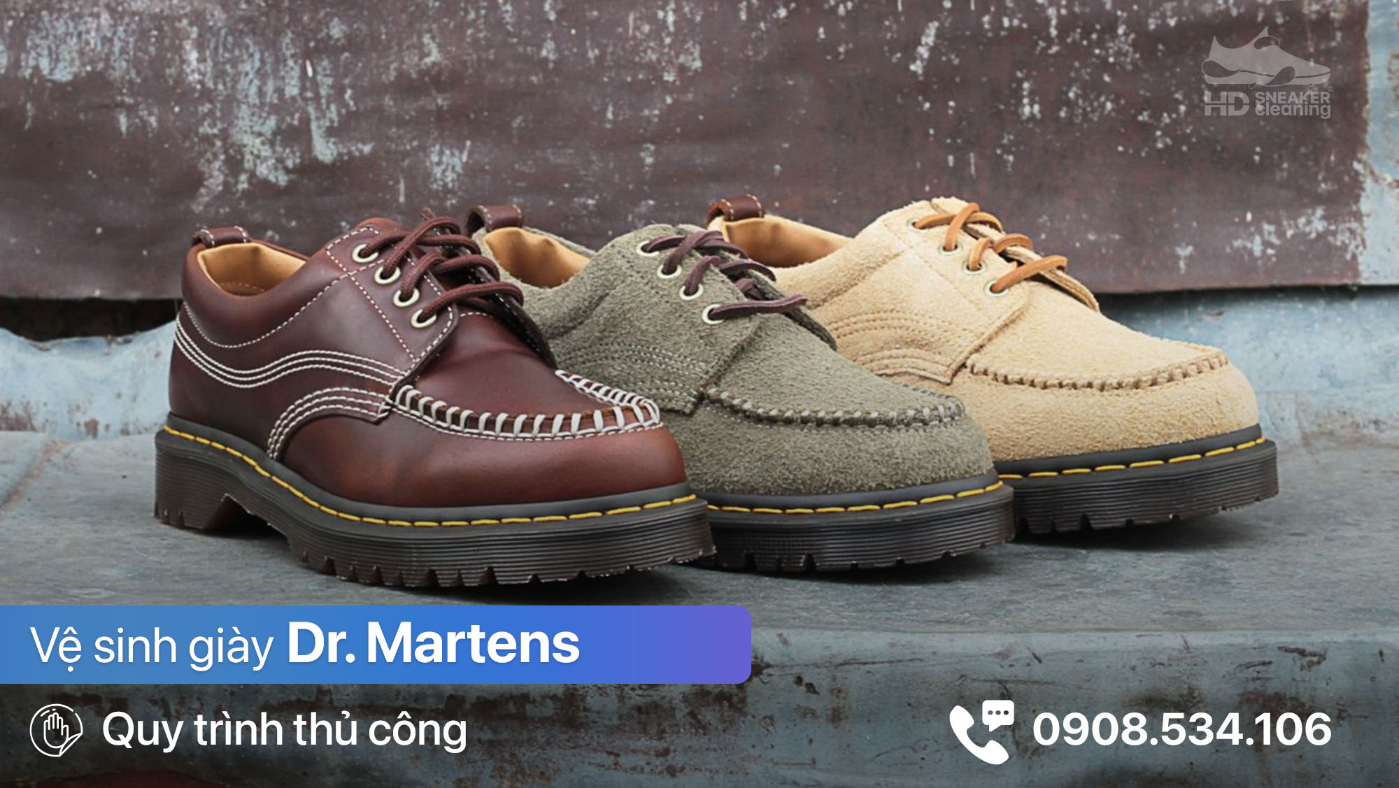 Vệ sinh, giặt giày Dr Martens tại TPHCM