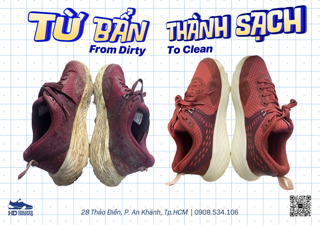 Cách tẩy giày trắng bị ố vàng – hình thực tế tại HD Sneaker Cleaning 1