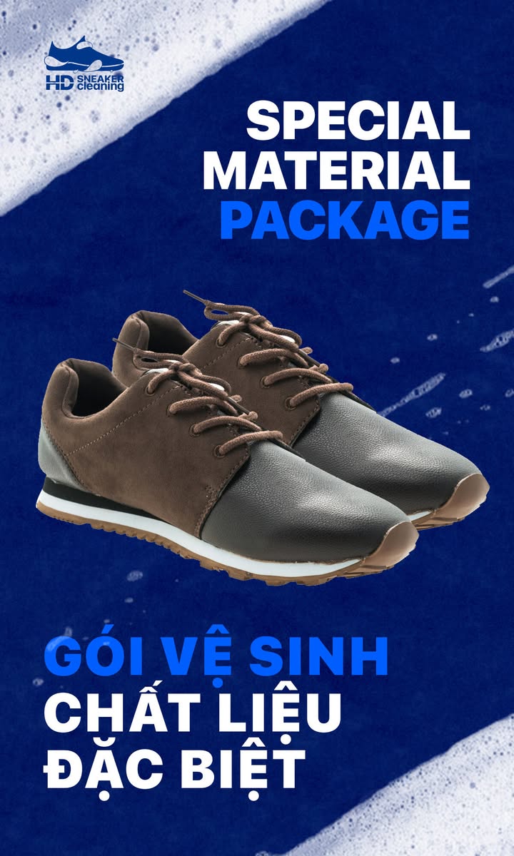 Gói vệ sinh chất liệu đặc biệt cho giày da lộn tại HD Sneaker Cleaning