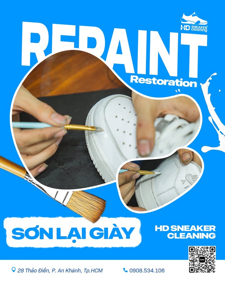 Sơn lại giày phục hồi màu