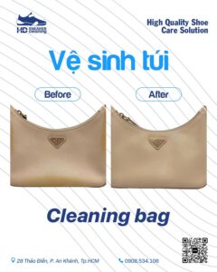Vệ sinh phục hồi túi xách hiệu tại HD Sneaker Cleaning