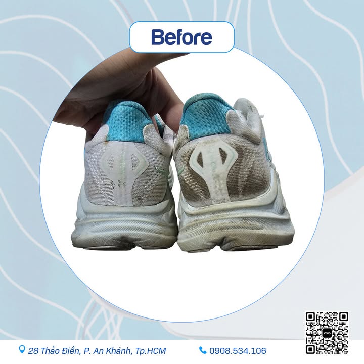 Cách khử mùi hôi giày – hình thực tế tại HD Sneaker Cleaning 1
